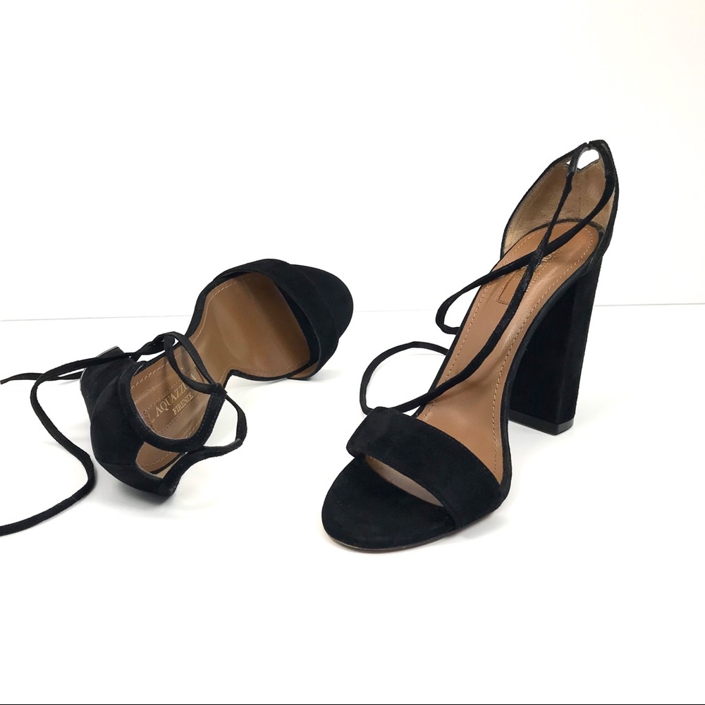Aquazzura City 105 Suede Wrap Sandal